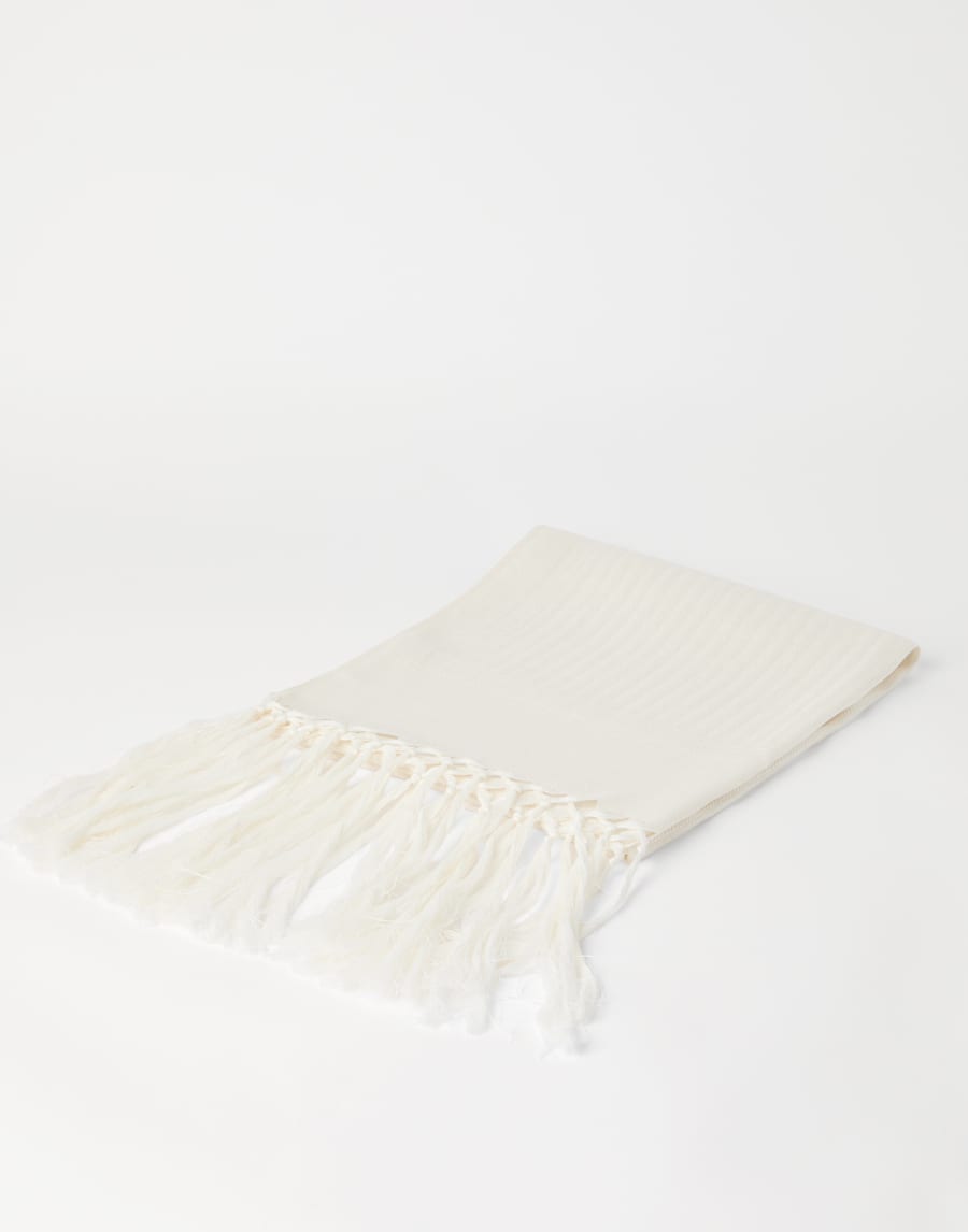 Chevron towel White Lifestyle - Brunello Cucinelli