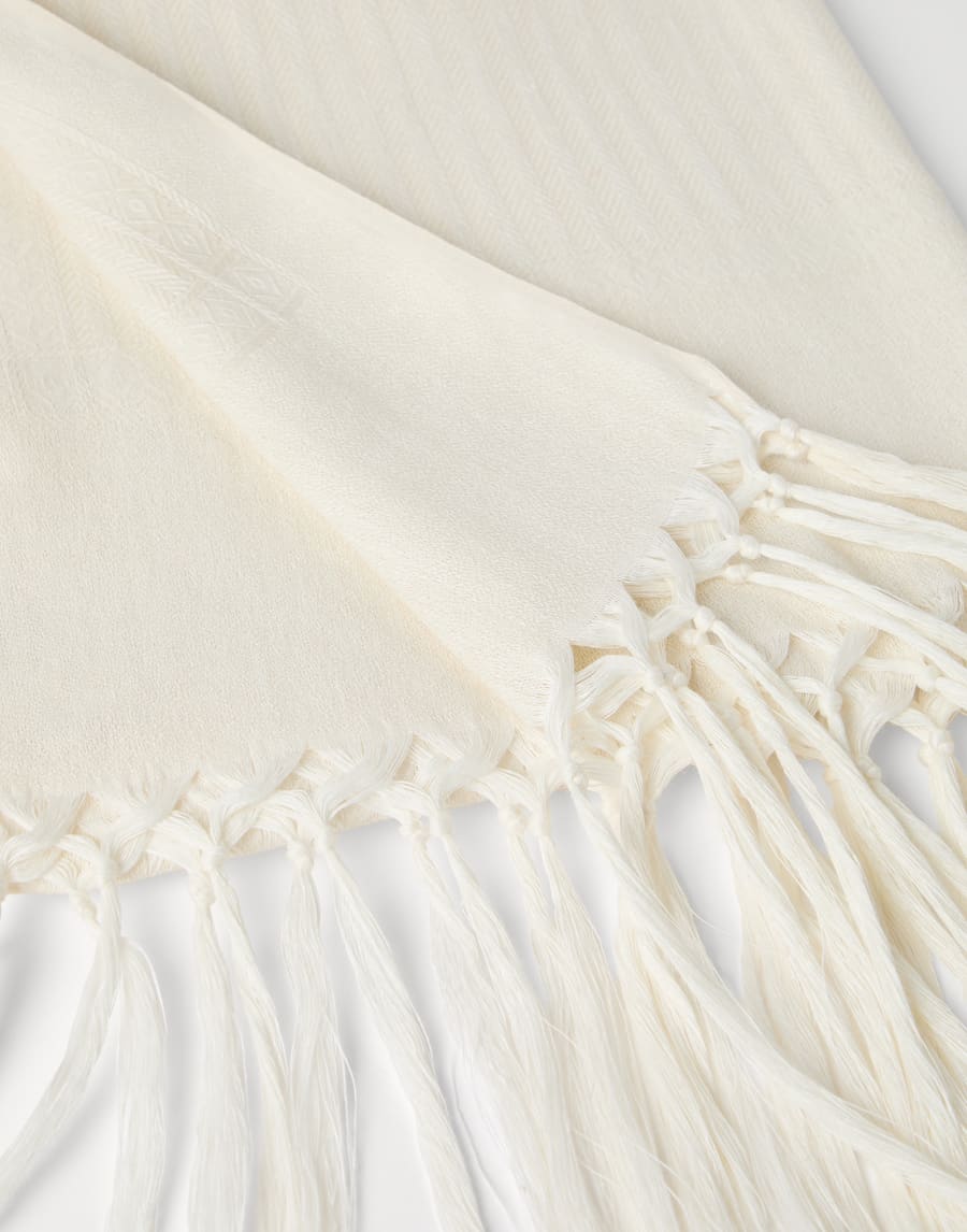 Chevron towel White Lifestyle - Brunello Cucinelli