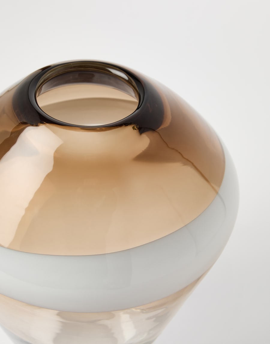 Vase rayé en verre de Murano Nature Lifestyle - Brunello Cucinelli