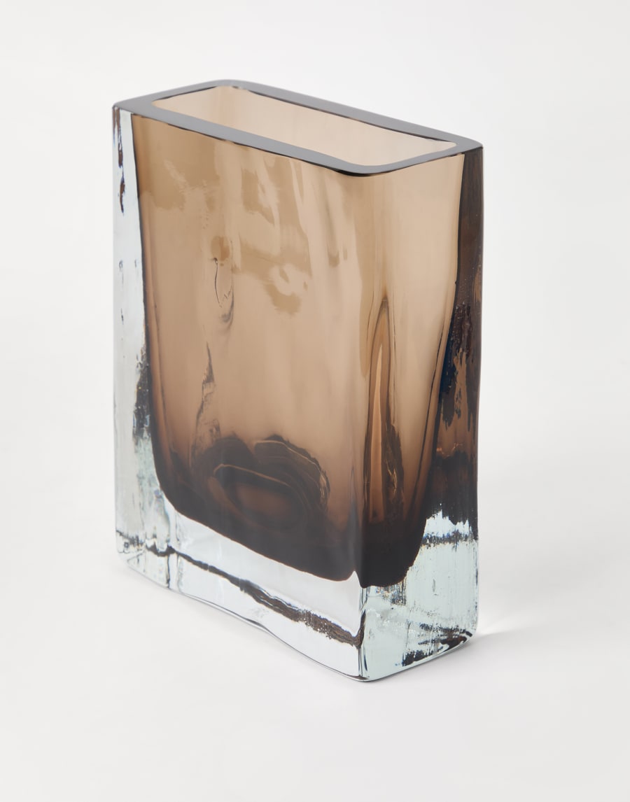 长方形穆拉诺玻璃花瓶 自然色 生活风格 - Brunello Cucinelli