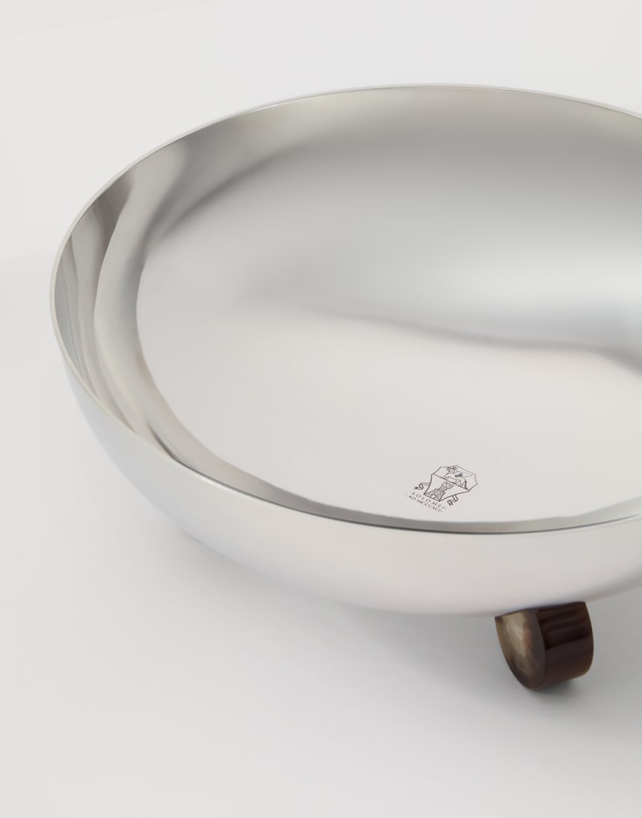 Silver-plated steel large bowl Grey Lifestyle - Brunello Cucinelli