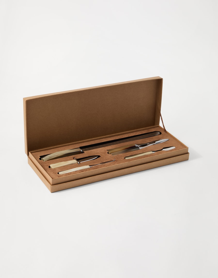 Set of crudités utensils Natural Horn Lifestyle - Brunello Cucinelli