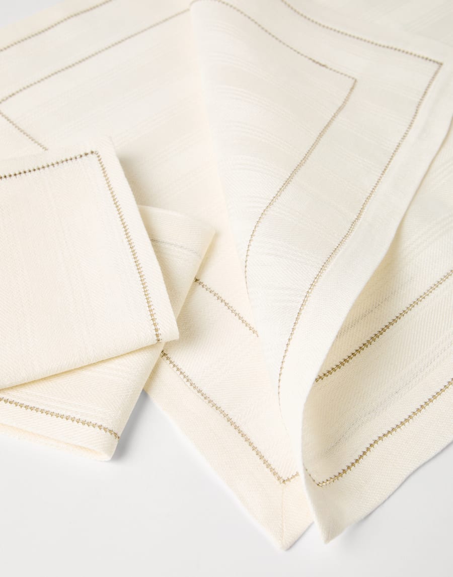 Set de camino de mesa y servilletas Blanco Lifestyle - Brunello Cucinelli