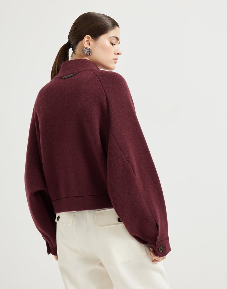 Double-knit outerwear Amaranth Woman - Brunello Cucinelli