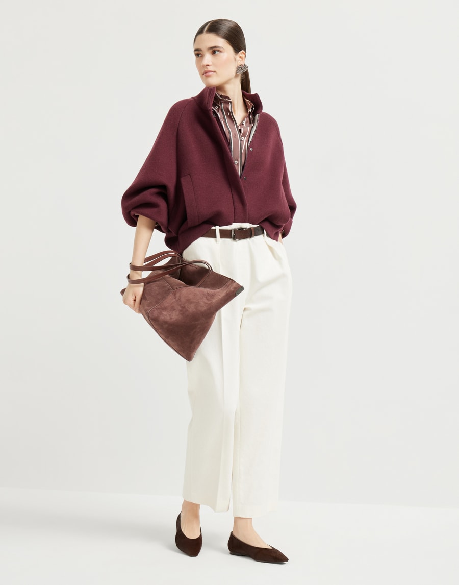 Double-knit outerwear Amaranth Woman - Brunello Cucinelli