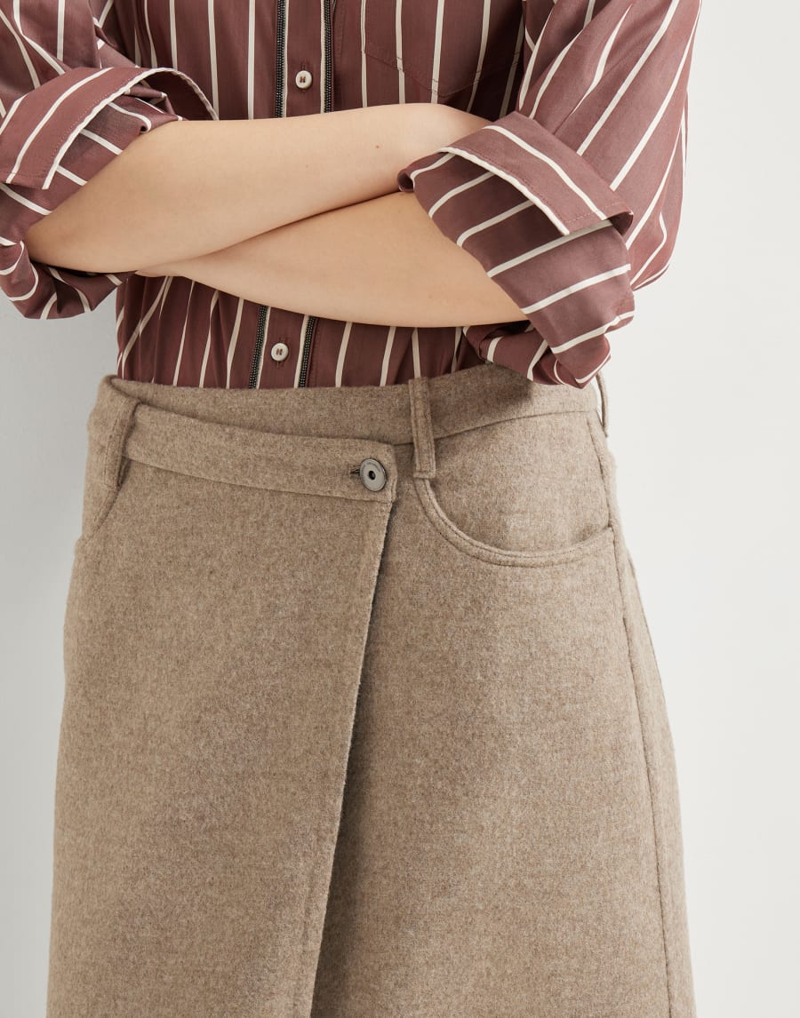 Falda con acabado a mano Cuerda Mujer - Brunello Cucinelli