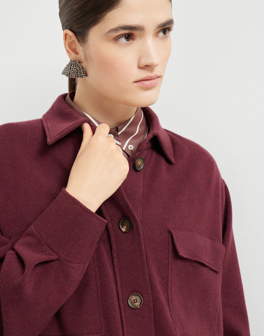 Knit shirt Amaranth Woman - Brunello Cucinelli