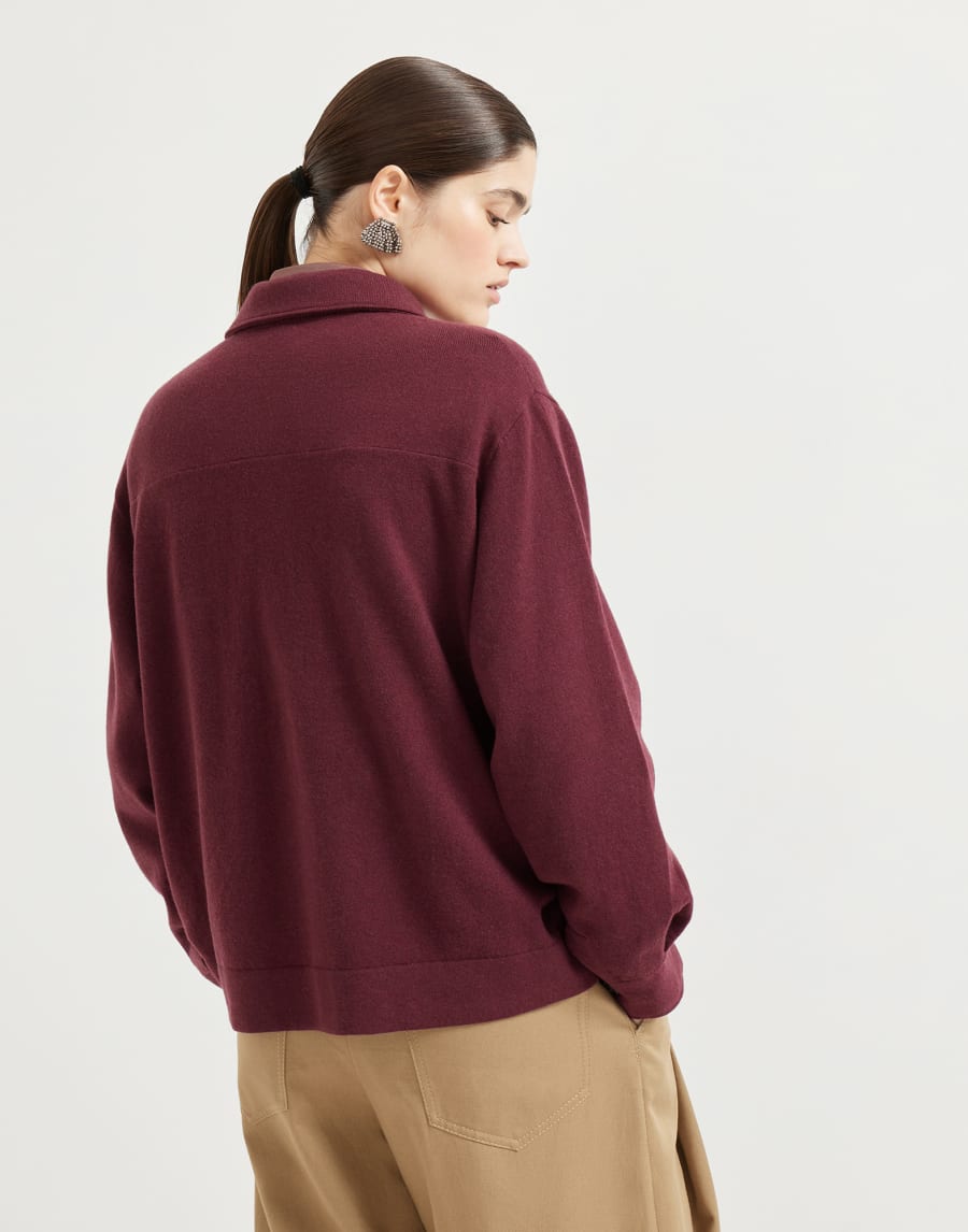 Knit shirt Amaranth Woman - Brunello Cucinelli