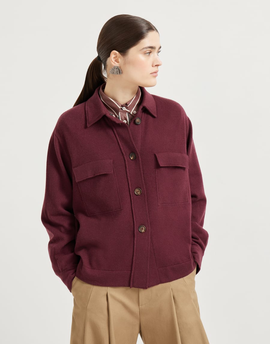 Knit shirt Amaranth Woman - Brunello Cucinelli