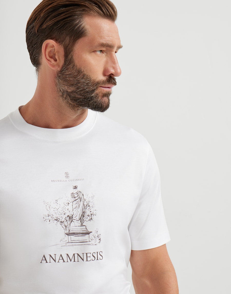Jersey T-shirt White Man - Brunello Cucinelli