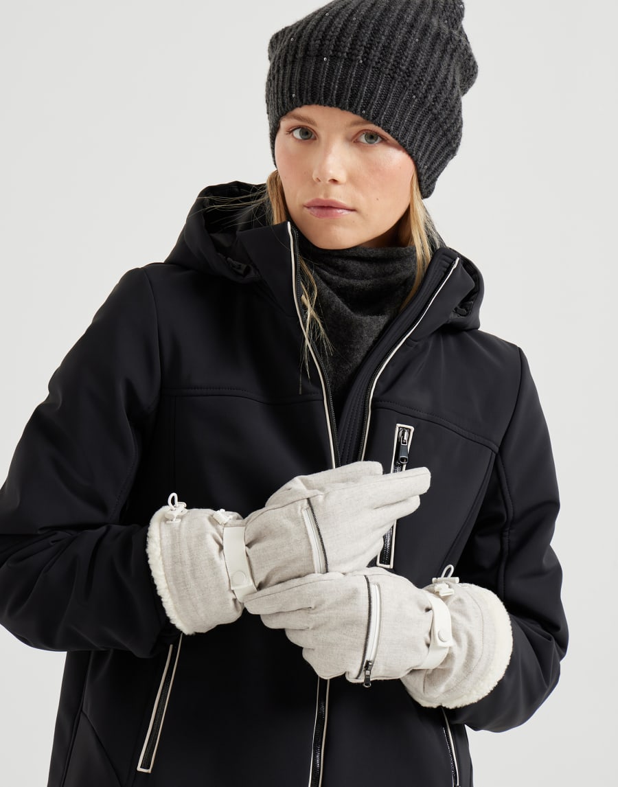 Mountain gloves Grey Woman - Brunello Cucinelli