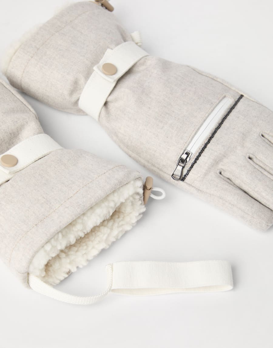 Mountain gloves Light Grey Woman - Brunello Cucinelli
