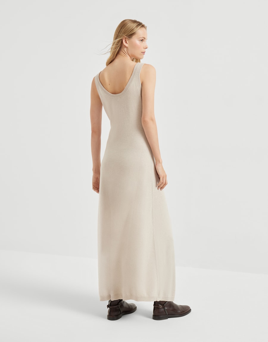 Cashmere knit dress Beige Woman - Brunello Cucinelli