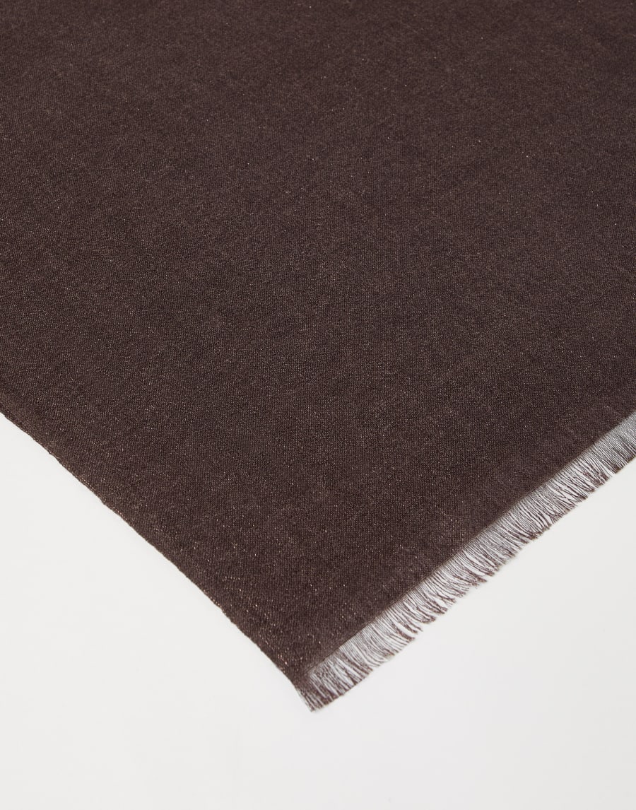 Cashmere and silk sparkling scarf Brown Woman - Brunello Cucinelli