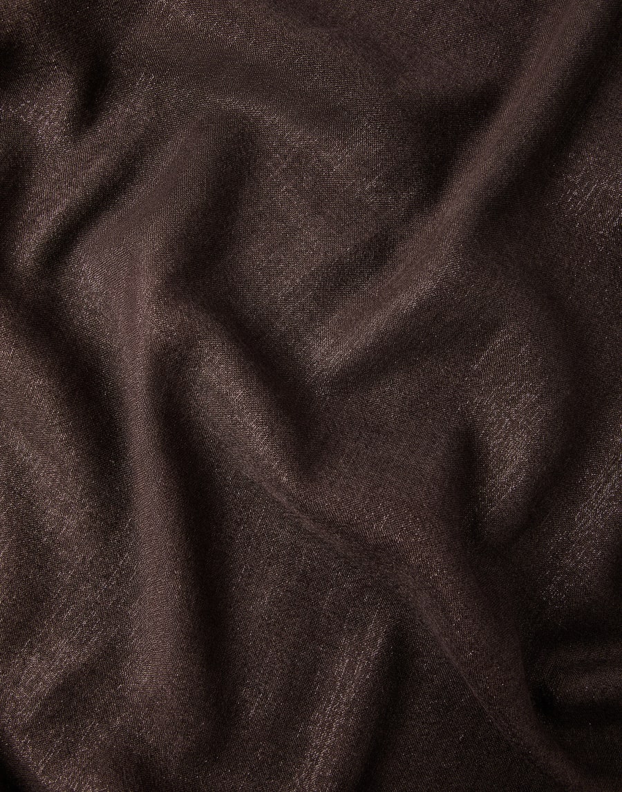 Cashmere and silk sparkling scarf Brown Woman - Brunello Cucinelli