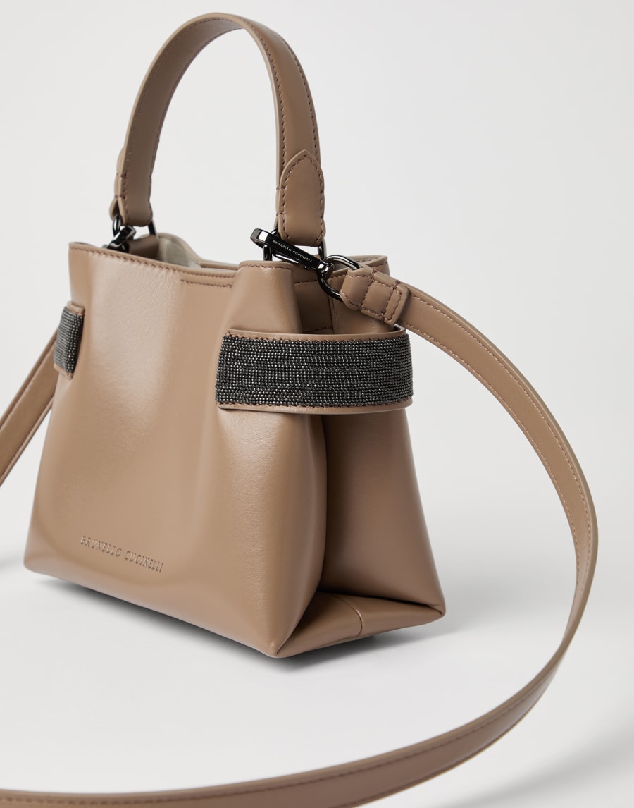 Small Top-Handle Essence bag Hazelnut Woman - Brunello Cucinelli