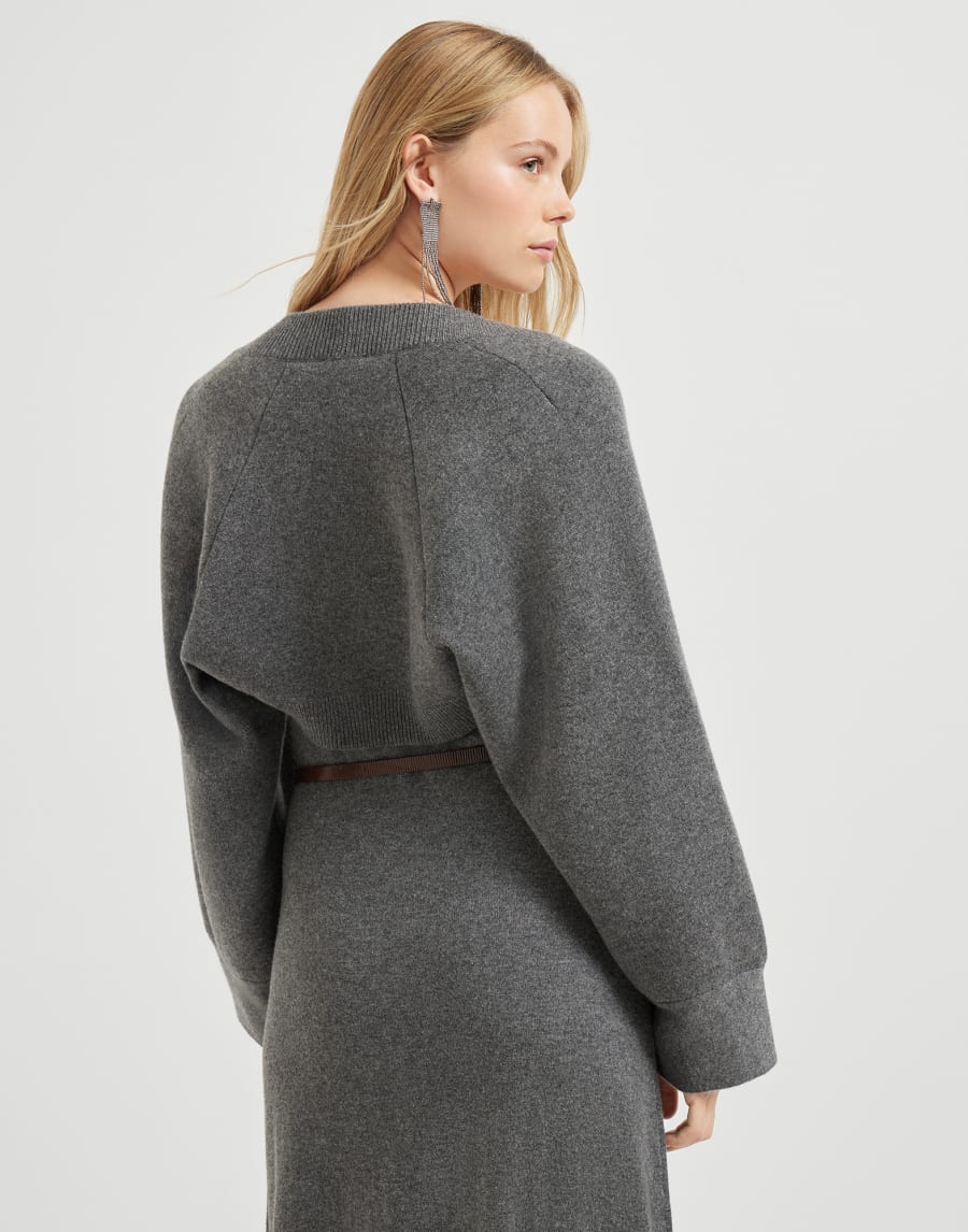 Cashmere double knit shrug Lead Woman - Brunello Cucinelli