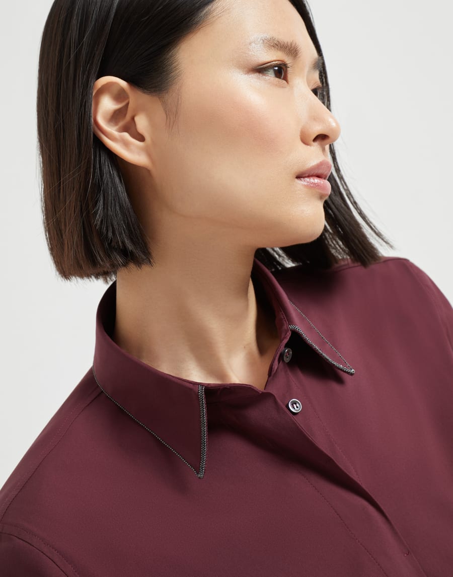 Camisa con Monile Bermellón Mujer - Brunello Cucinelli