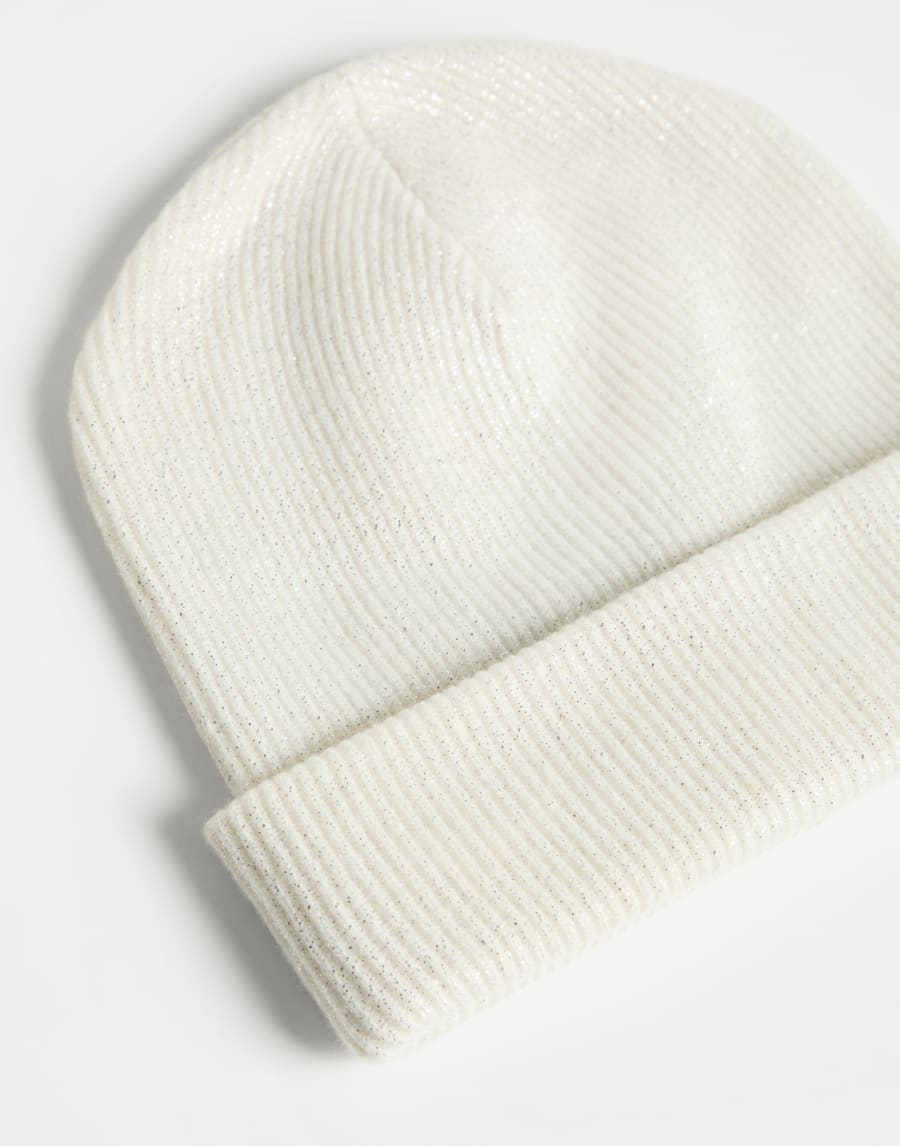 Cashmere rib knit beanie White Girls - Brunello Cucinelli