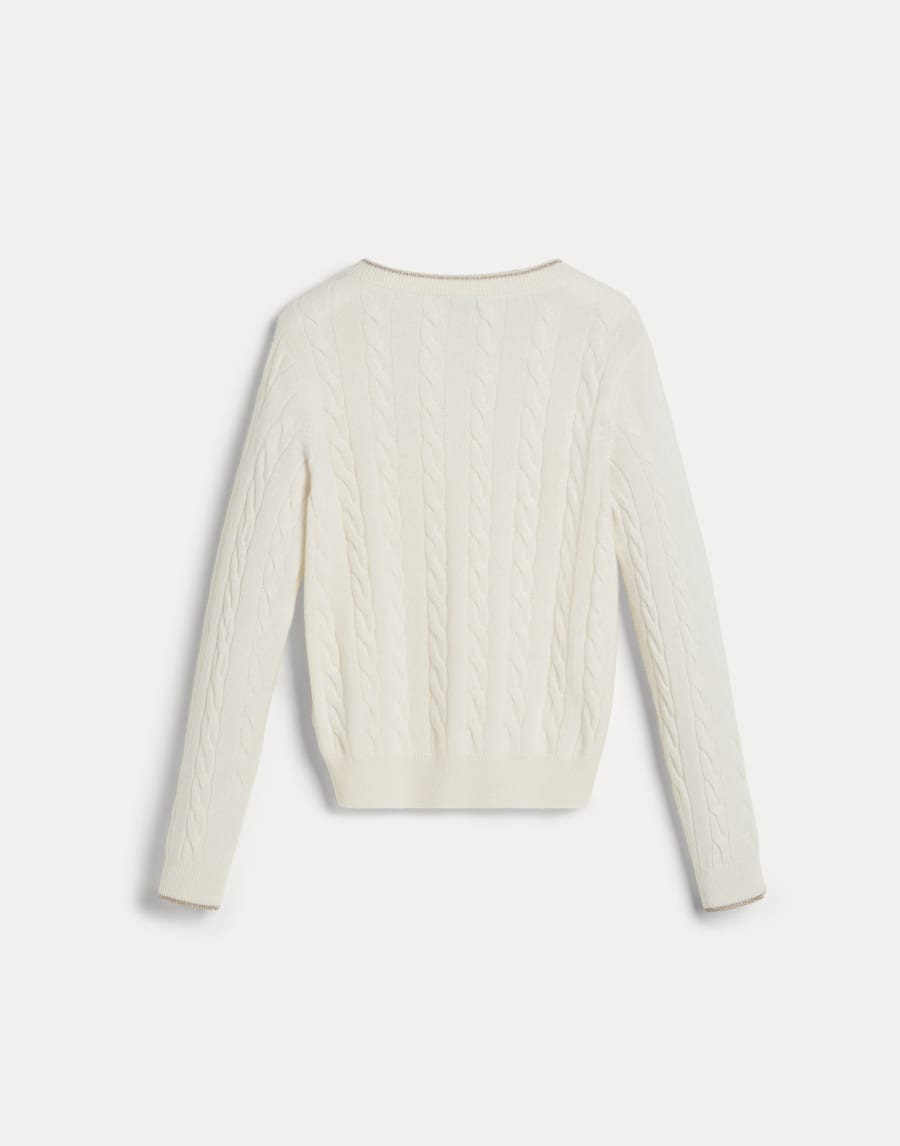 Cardigan point torsade Panama Fille - Brunello Cucinelli