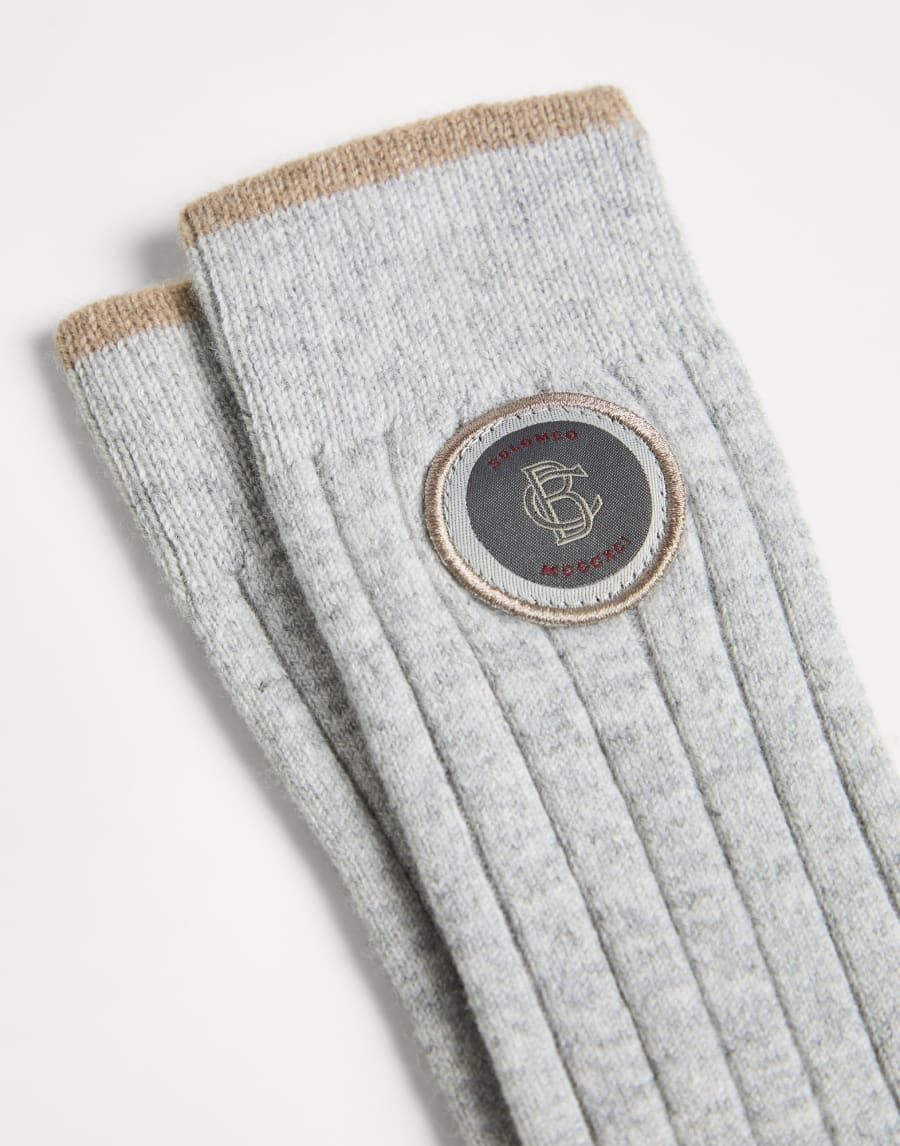 Cashmere knit socks Light Grey Boys - Brunello Cucinelli