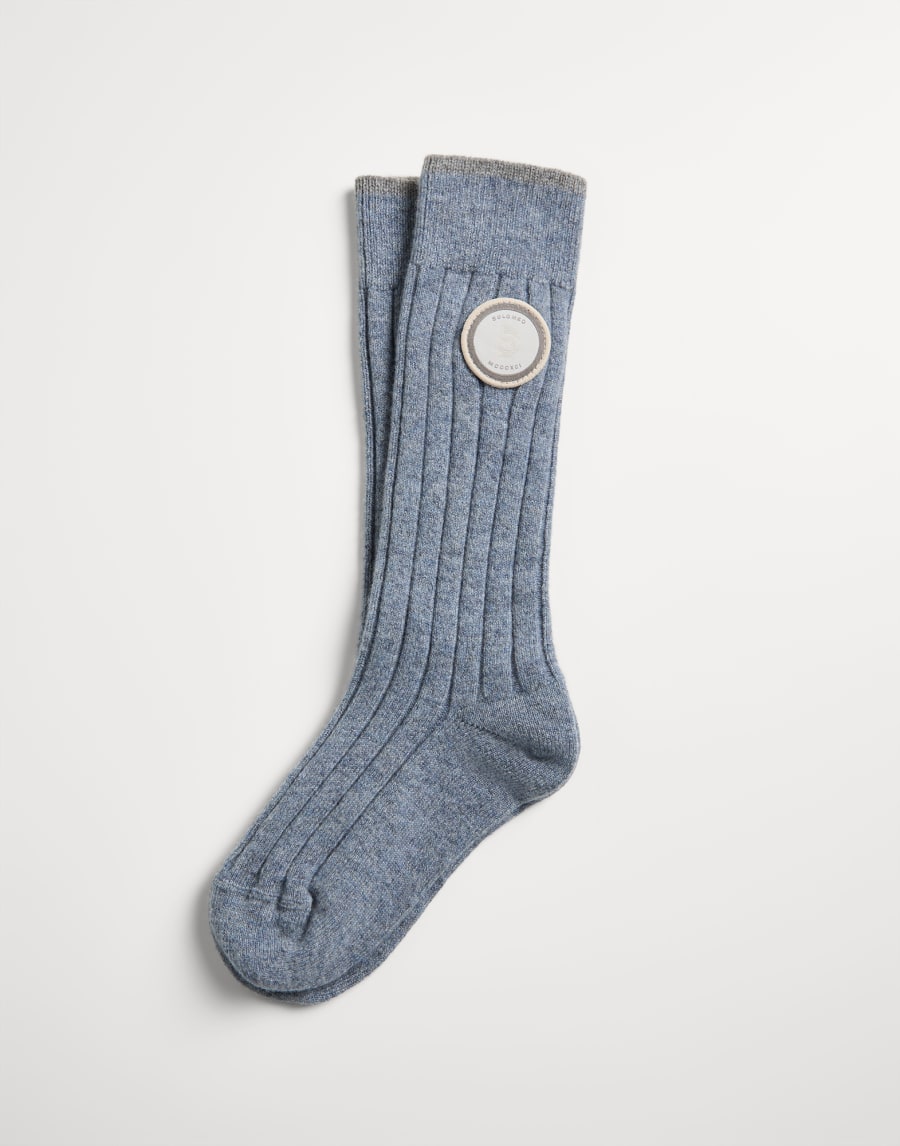 Calzini in maglia di cashmere Celeste Bambino - Brunello Cucinelli