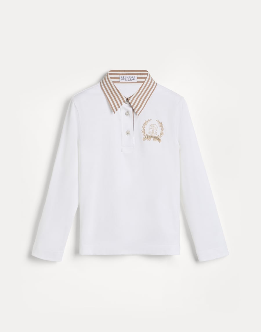 Jersey polo shirt White Girls - Brunello Cucinelli