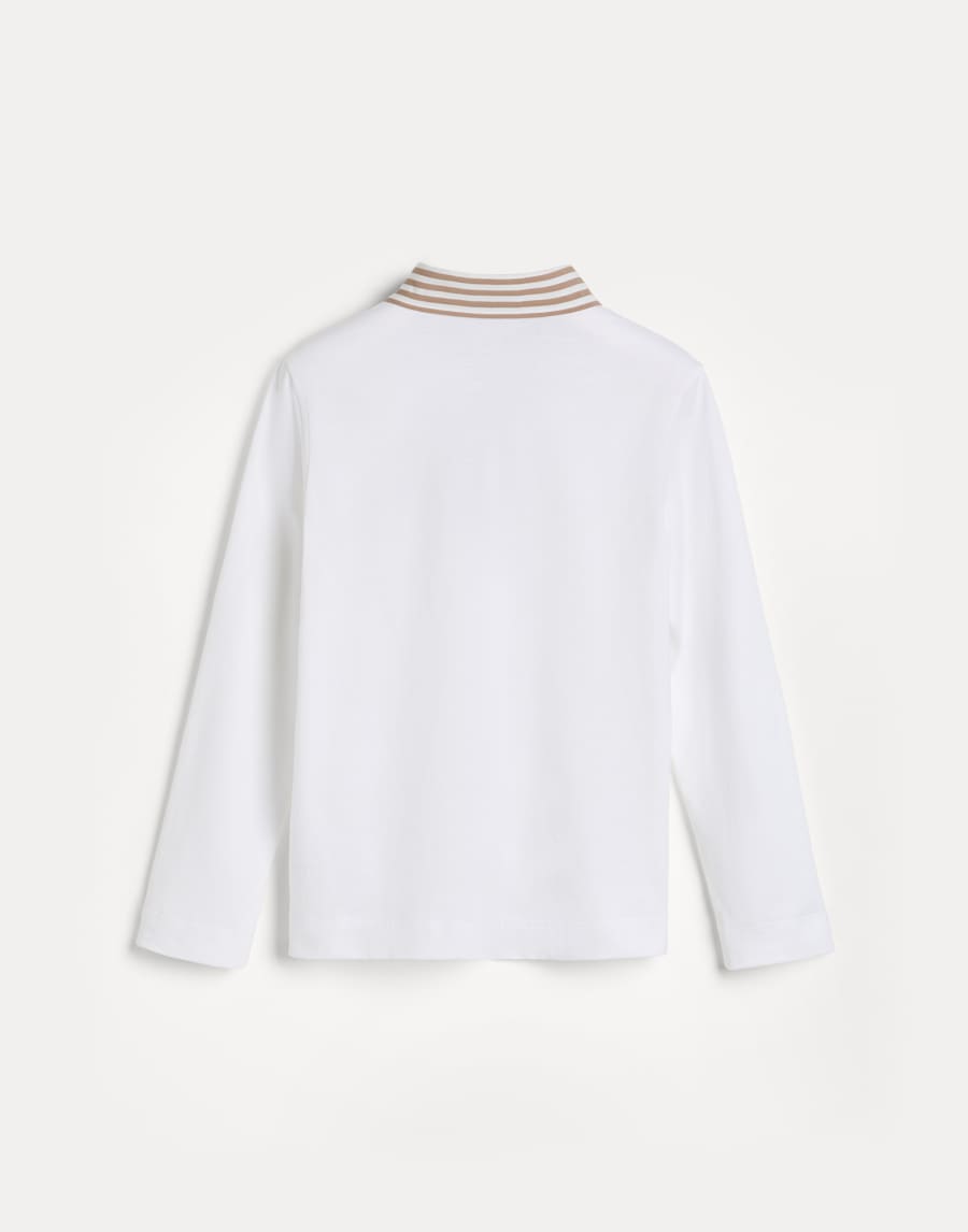 Polo de jersey Blanco Niña - Brunello Cucinelli