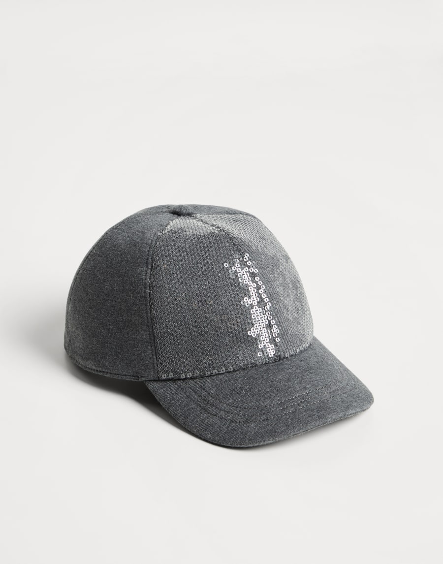 Baseball cap with embroidery Grey Girls - Brunello Cucinelli