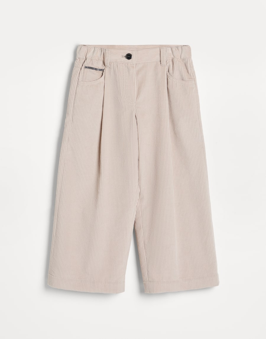 Pantalone cinque tasche Beige Seta Bambina - Brunello Cucinelli