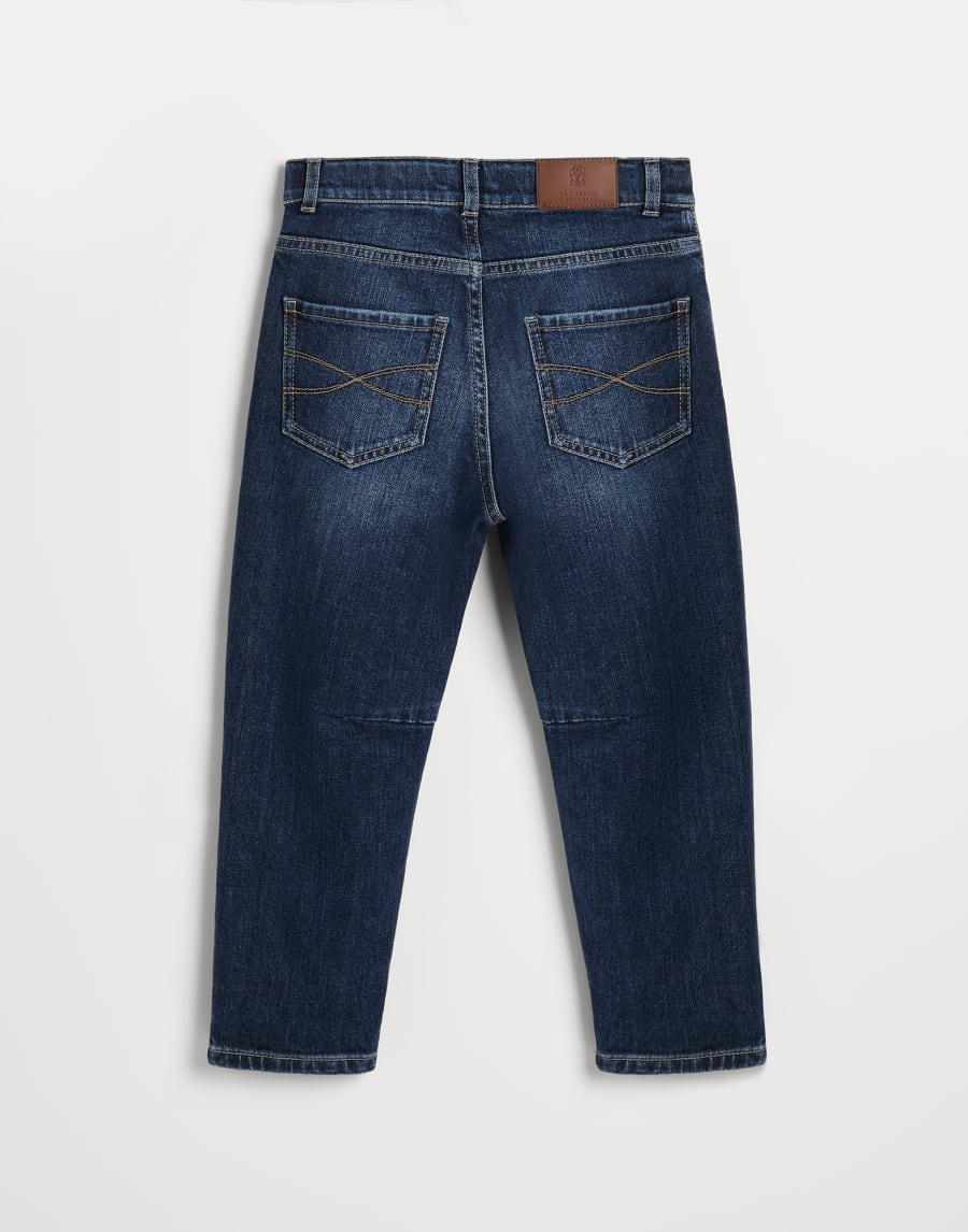Pantalón cinco bolsillos Denim Oscuro Niño - Brunello Cucinelli