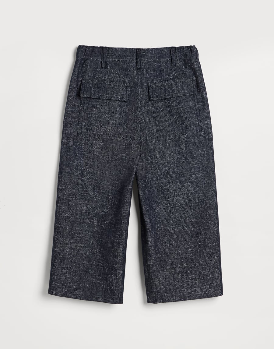 Cropped square trousers Dark Denim Girls - Brunello Cucinelli
