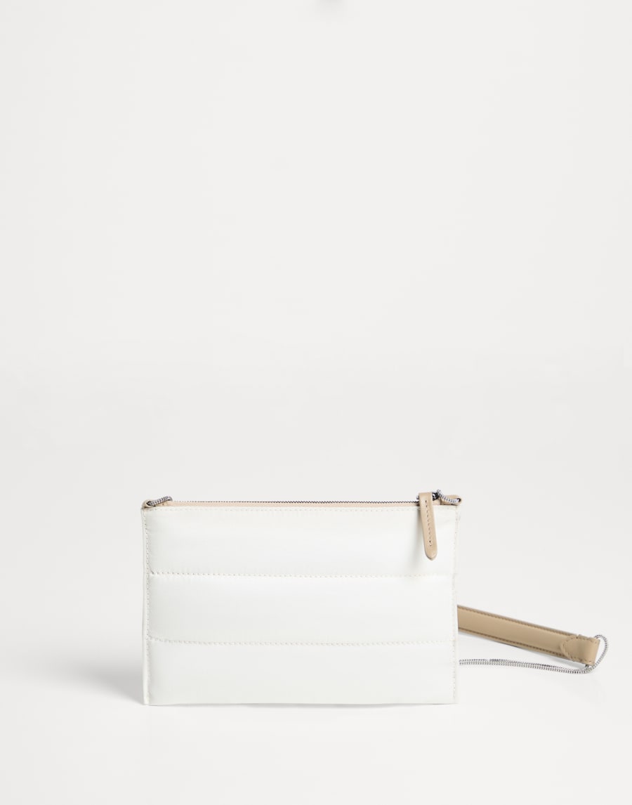 Borsa in nylon trapuntato Bianco Bambina - Brunello Cucinelli
