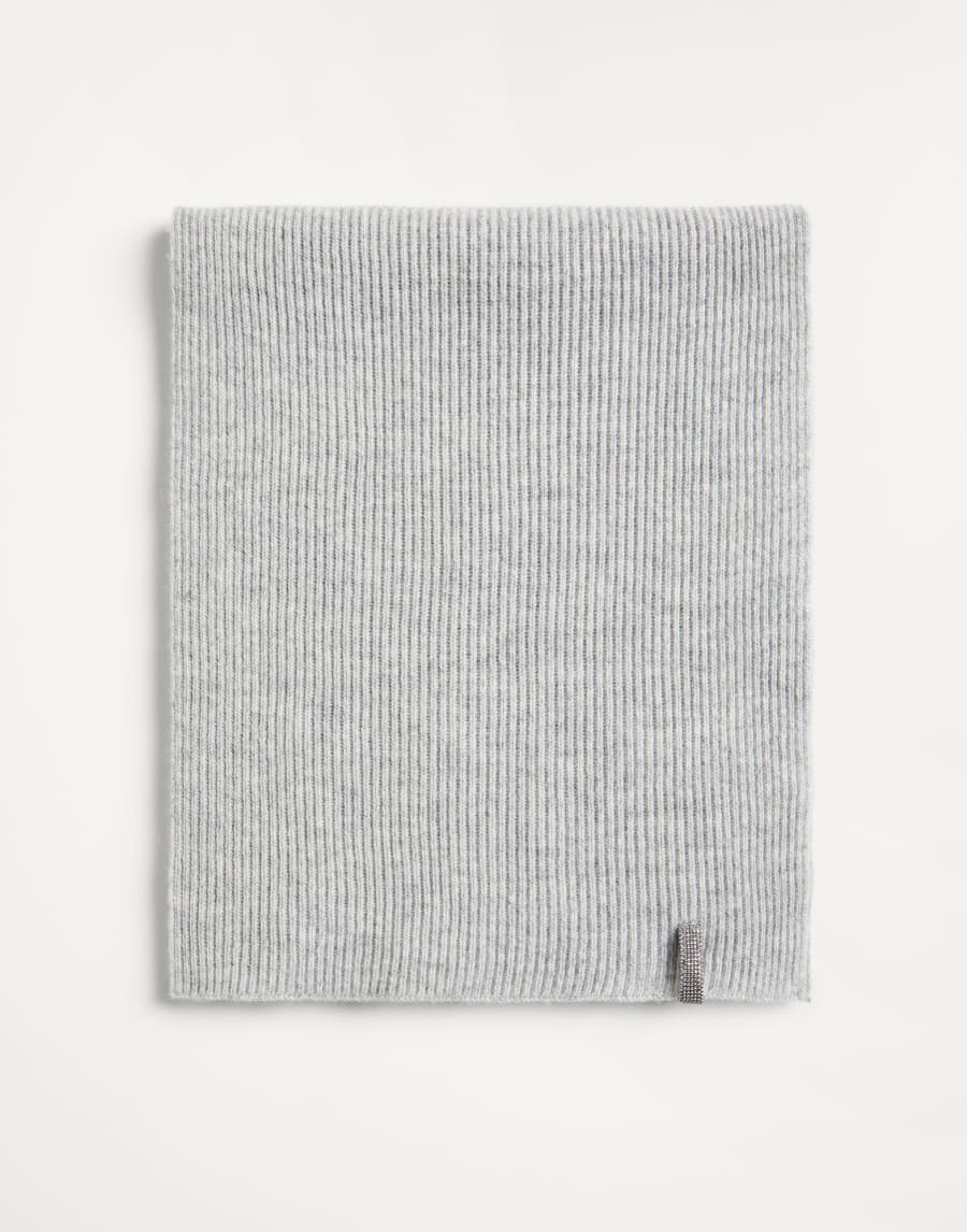 Шарф из кашемирового трикотажа Светло-Серый Девочки - Brunello Cucinelli