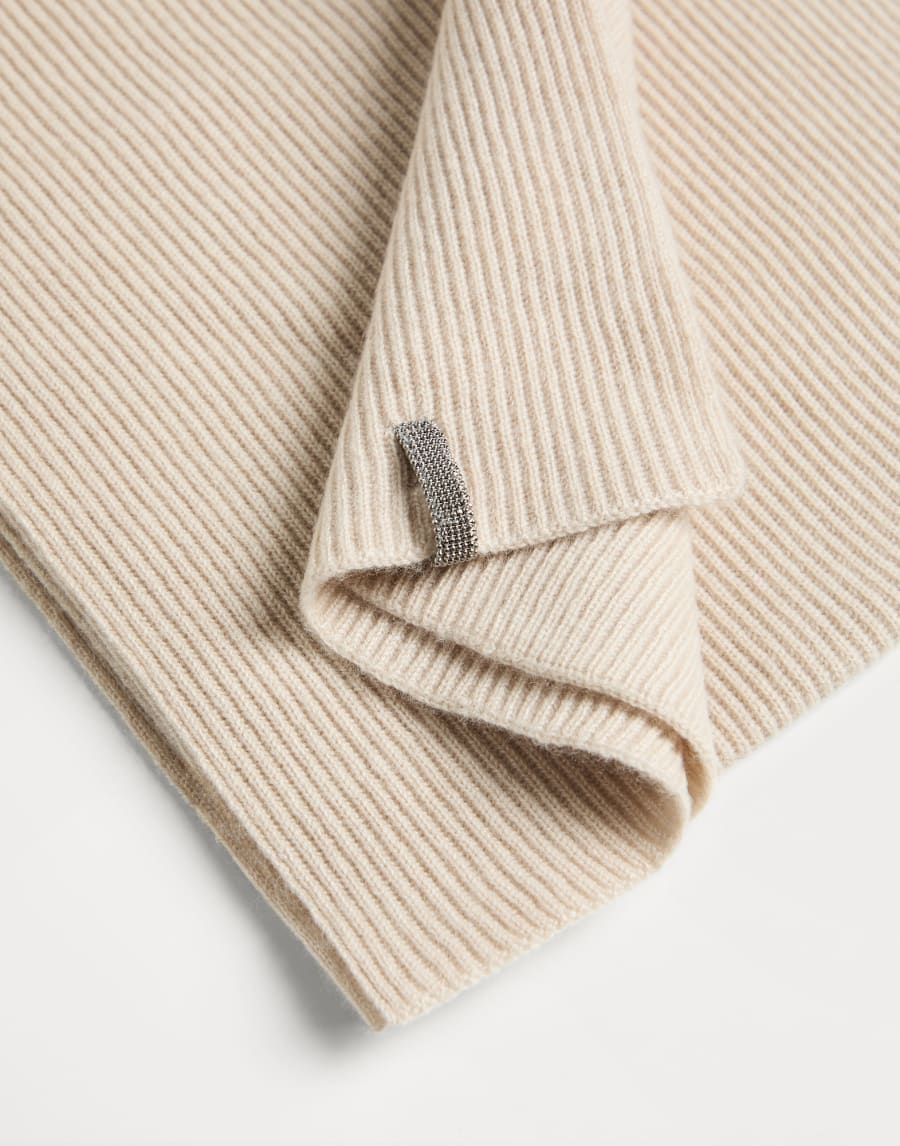 Cashmere knit scarf Beige Girls - Brunello Cucinelli