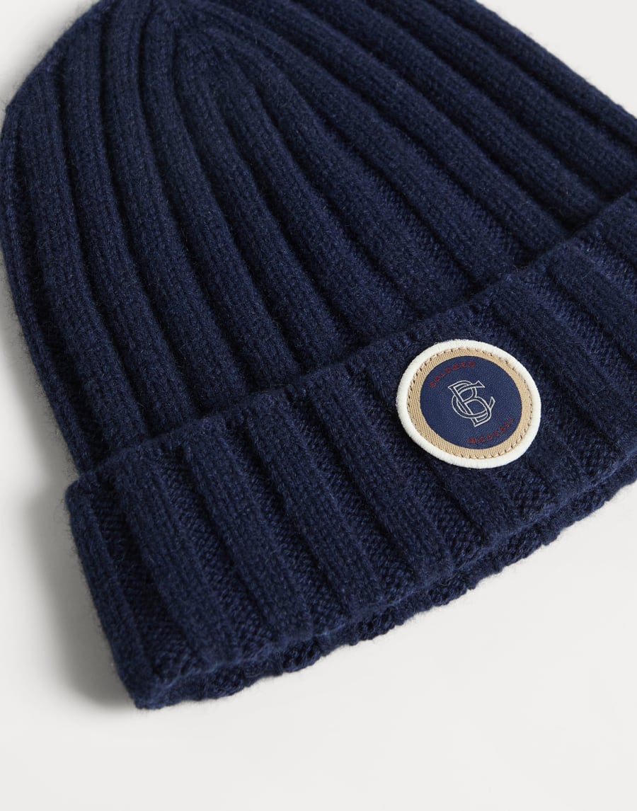 Rib knit beanie Blue Boys - Brunello Cucinelli