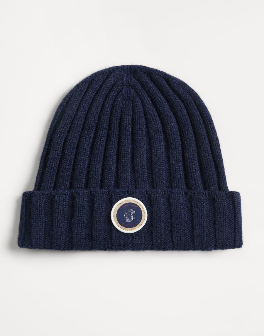 Rib knit beanie Blue Boys - Brunello Cucinelli