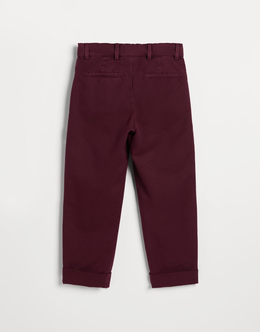 Pantalón de gabardina Amaranto Niño - Brunello Cucinelli