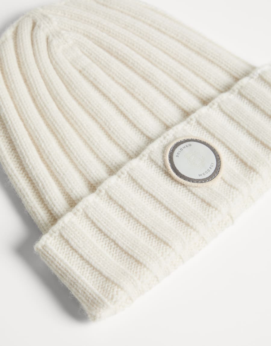 Rib knit beanie White Boys - Brunello Cucinelli