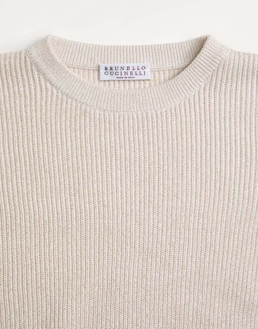Pull vanisé en coton brillant Panama Fille - Brunello Cucinelli