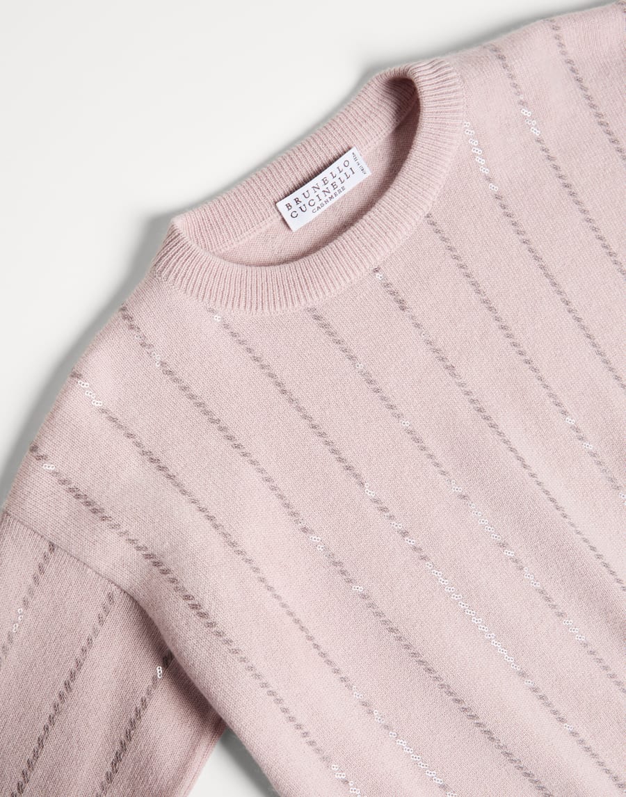 Dazzling Embroidery sweater Pink Girls - Brunello Cucinelli