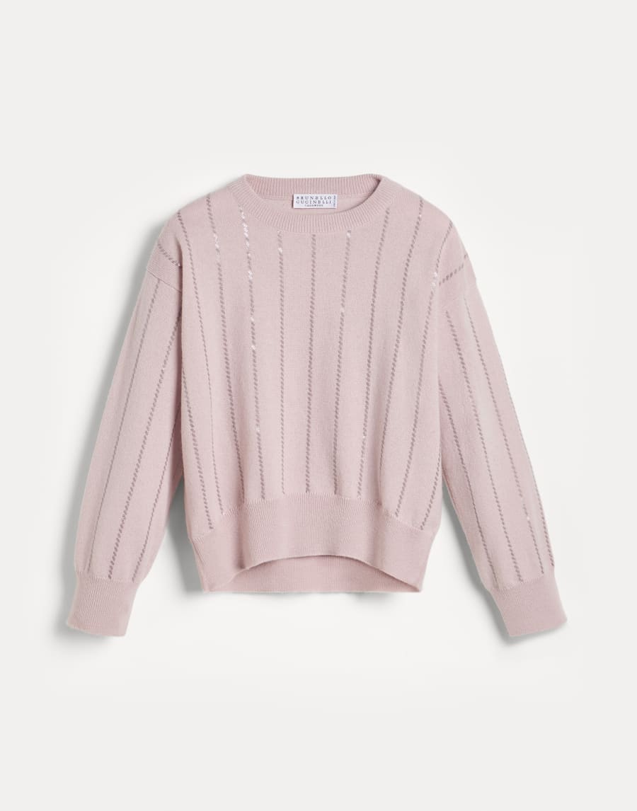 闪耀刺绣针织衫 粉红色 女童 - Brunello Cucinelli