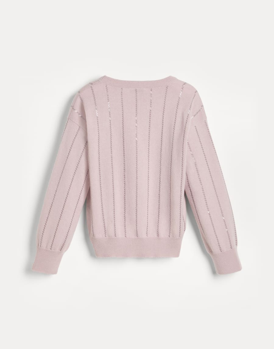 Dazzling Embroidery sweater Pink Girls - Brunello Cucinelli