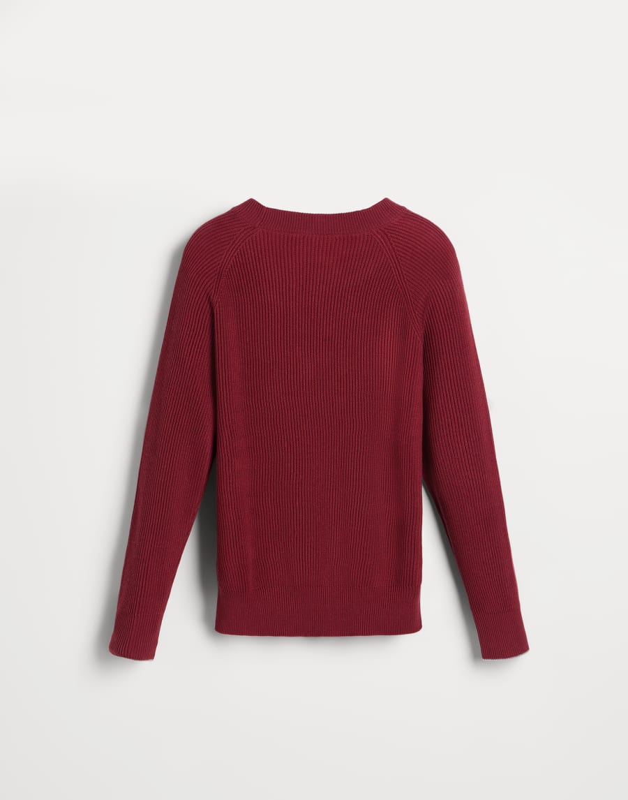 English Rib knit sweater Red Boys - Brunello Cucinelli