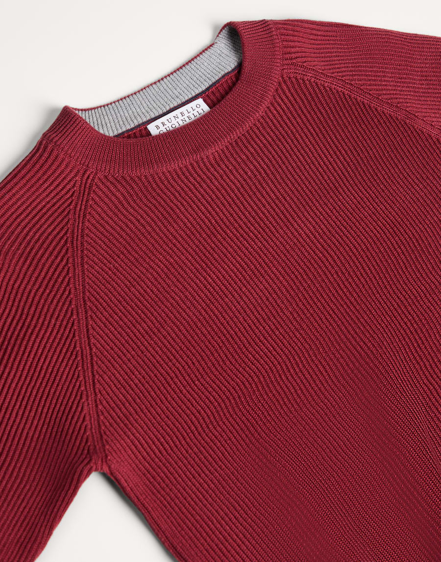 English Rib knit sweater Red Boys - Brunello Cucinelli
