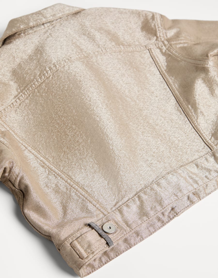 Vier-Taschen-Jacke aus Sparkling-Stoff Gold Mädchen - Brunello Cucinelli