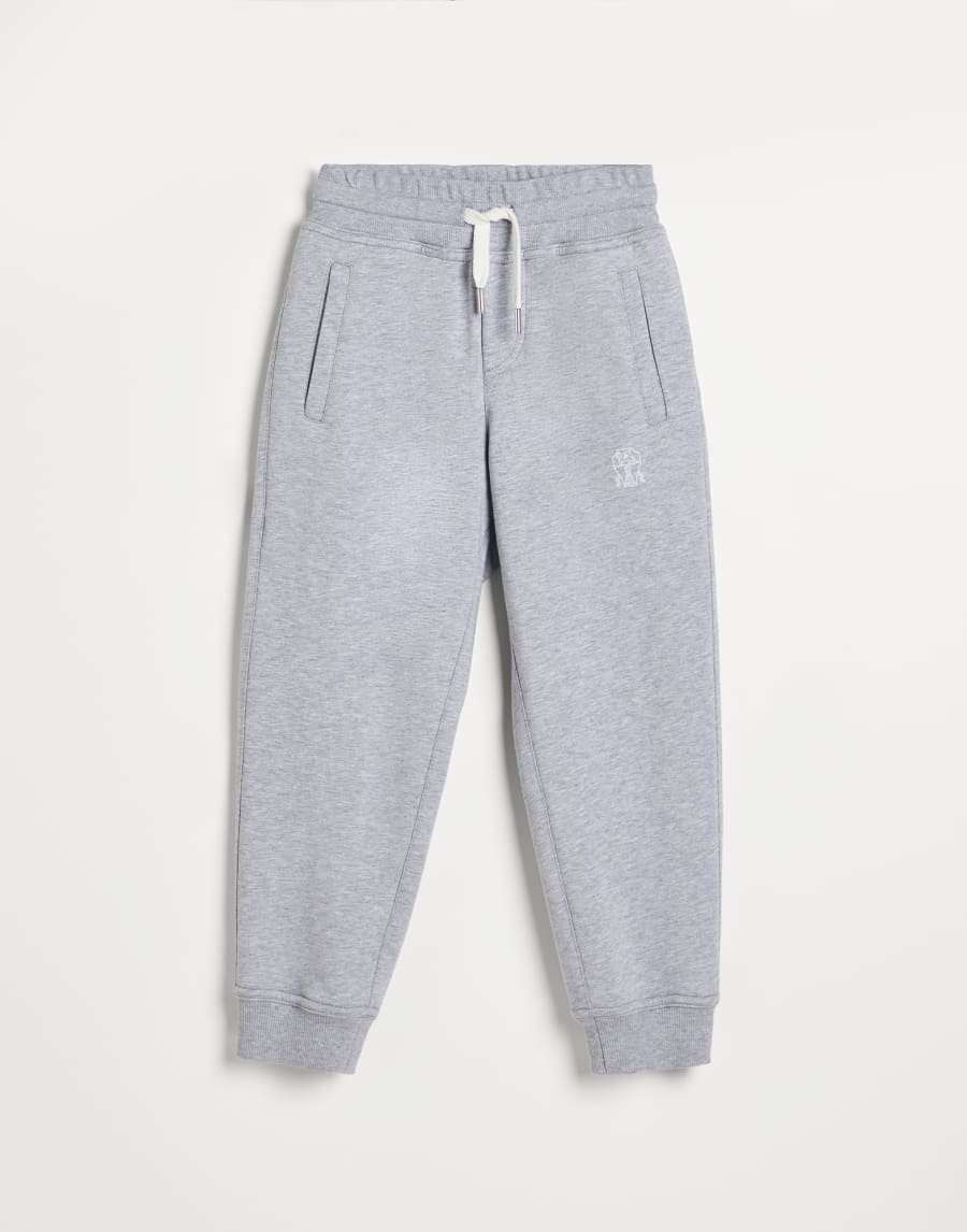Trousers with drawstring Light Grey Boys - Brunello Cucinelli