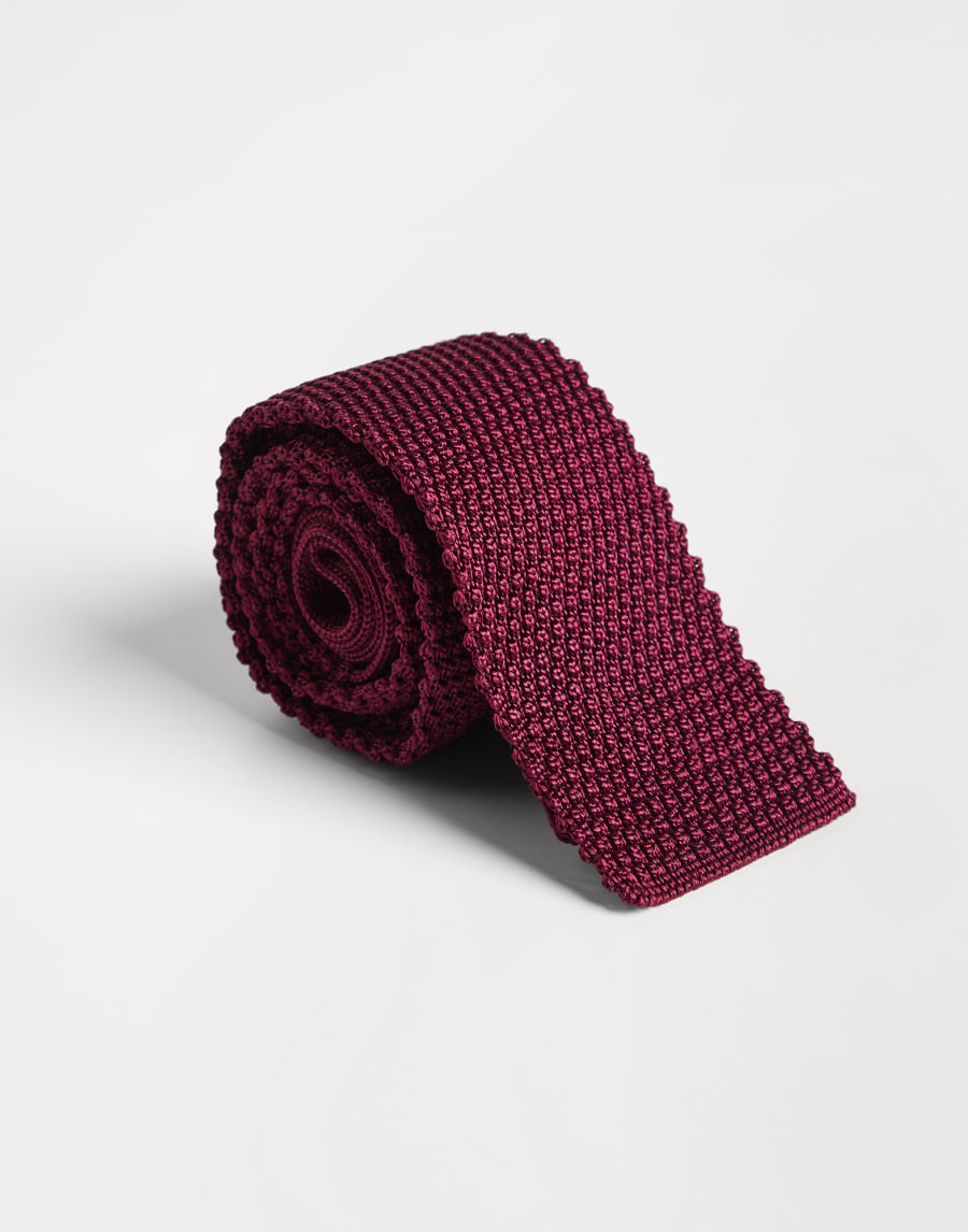 Cravate en maille Bourgogne Garçon - Brunello Cucinelli