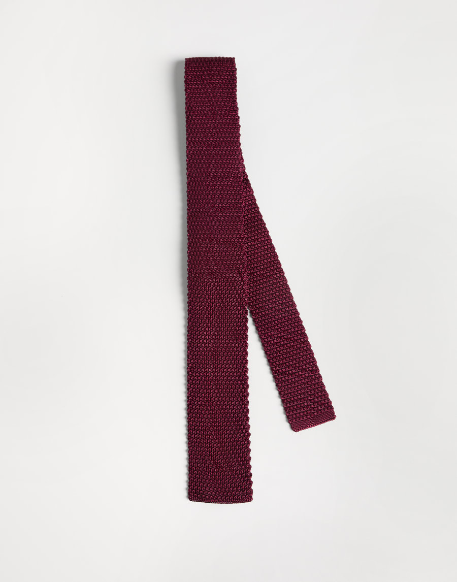 Knit necktie Burgundy Boys - Brunello Cucinelli