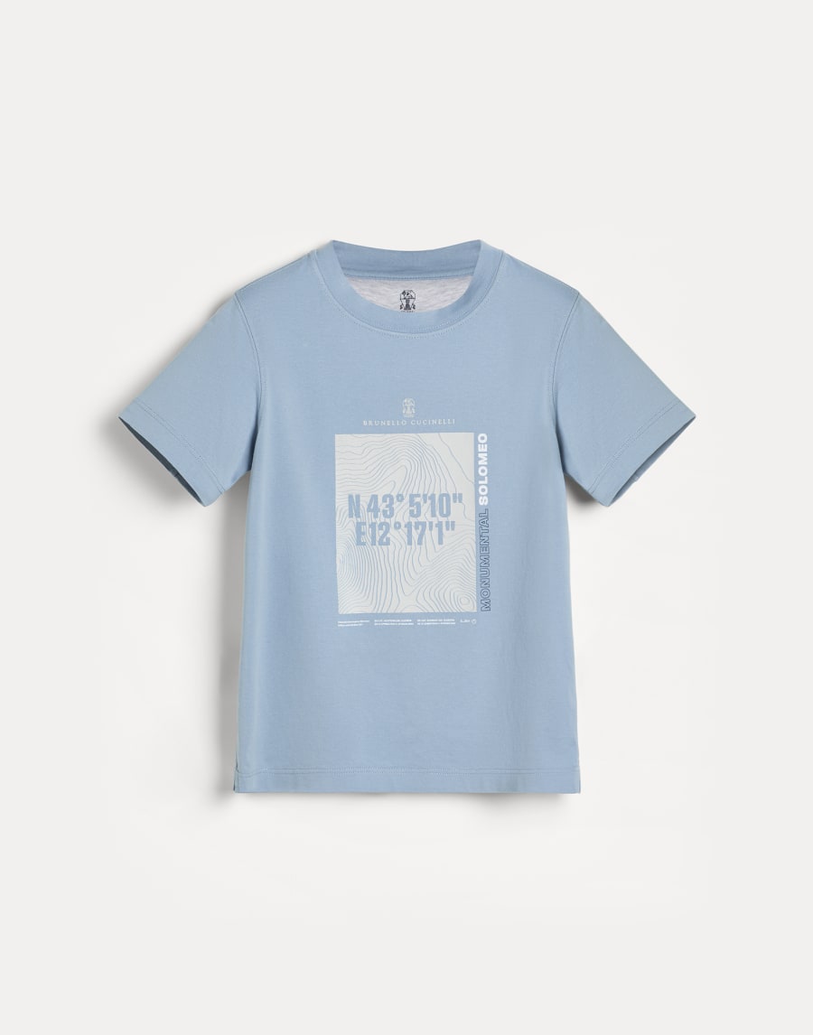 Jersey T-shirt Sky Blue Boys - Brunello Cucinelli